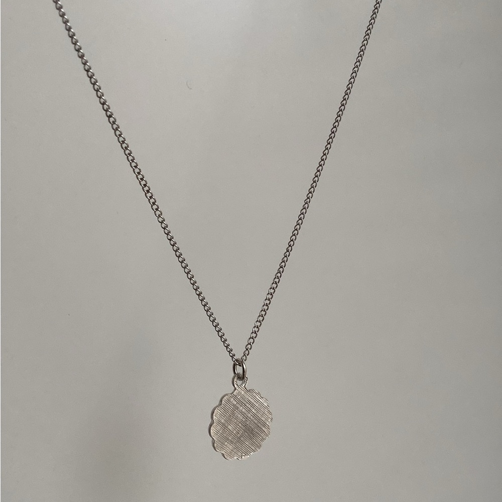 Libra Zodiac dainty pendant charm necklace New vintage STER silver - Picture 10 of 15